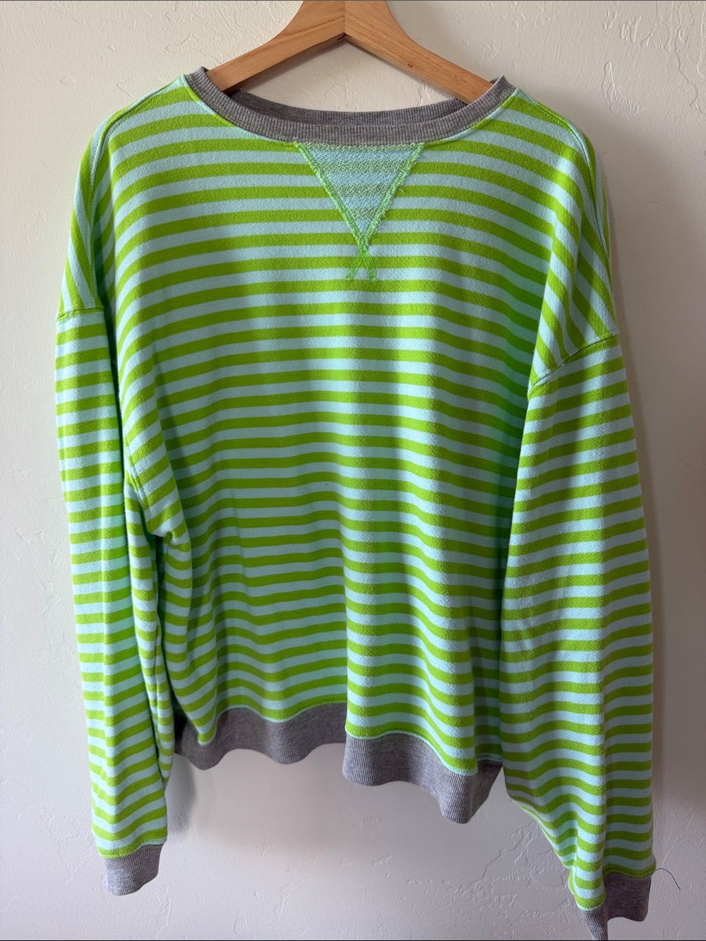 Free People We The Free Classic Striped Oversized Crewneck